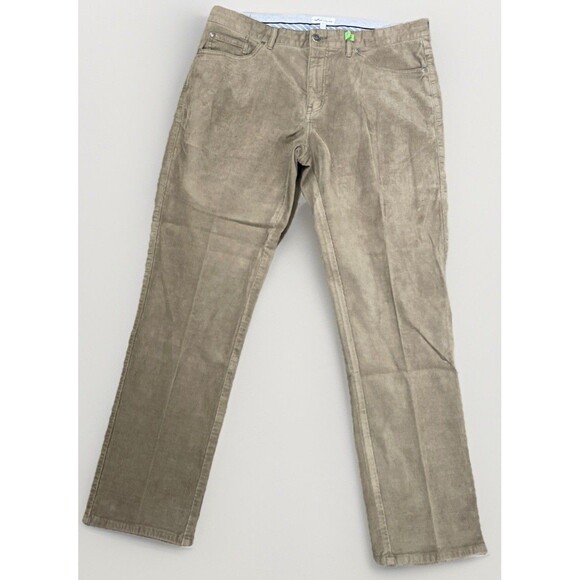Peter Millar Men’s Corduroy Pants 36WX31L Olive Superior Soft 5-Pocket Casual - Picture 1 of 11